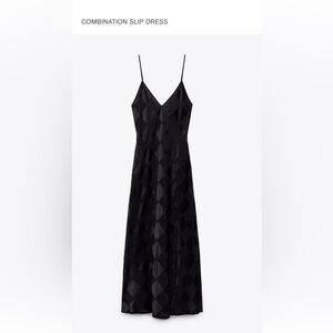 Black combination maxi dress from Zara.